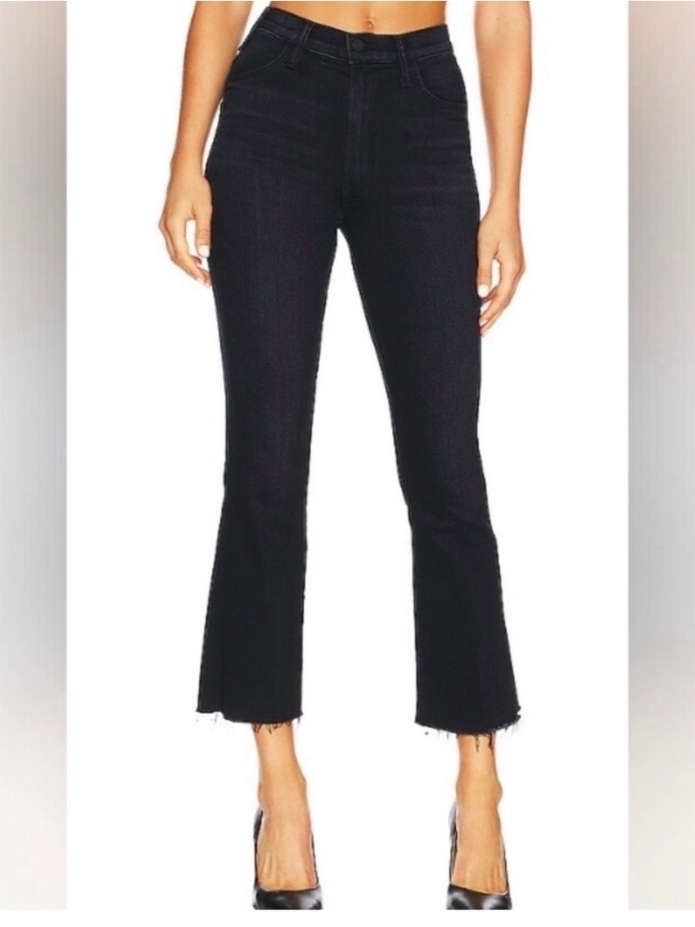 Mother jeans The Hustler Ankle Fray Encounters at Night 30 high rise casual edgy